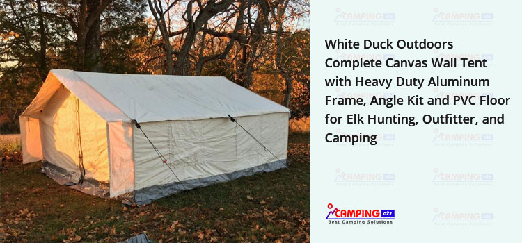 White duck canvas wall tent
