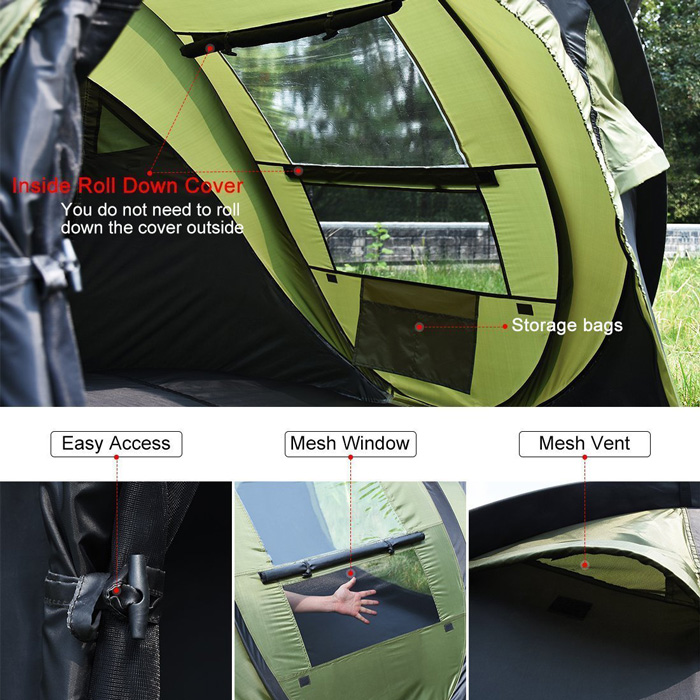 3-4 person tent features