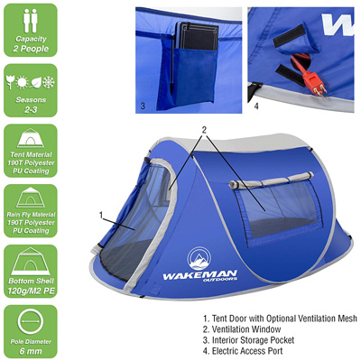 Wakeman pop-up tent